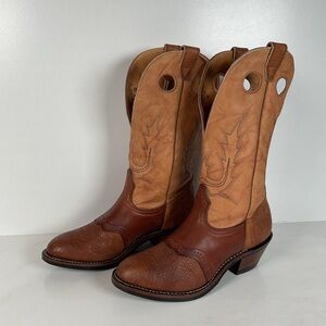 Boulet Buckaroo Boots | Cognac Bullhide | Rancher | Men’s 9.5 E